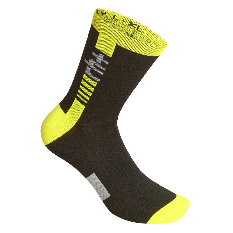 Calze Rh+ Logo Merino 15 - Nero giallo