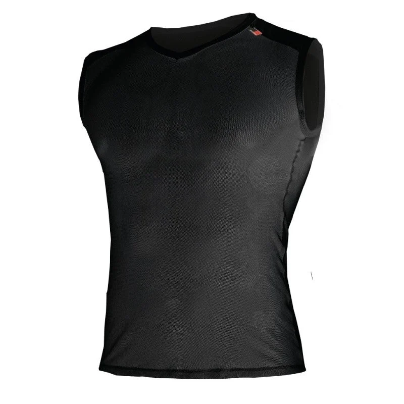 Maglia intima senza maniche Biotex Microrete Velo - Nero