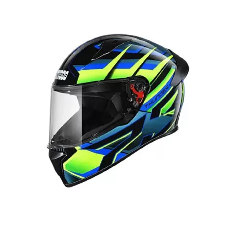 Studds Thunder D6 Matte Black Green Helmet