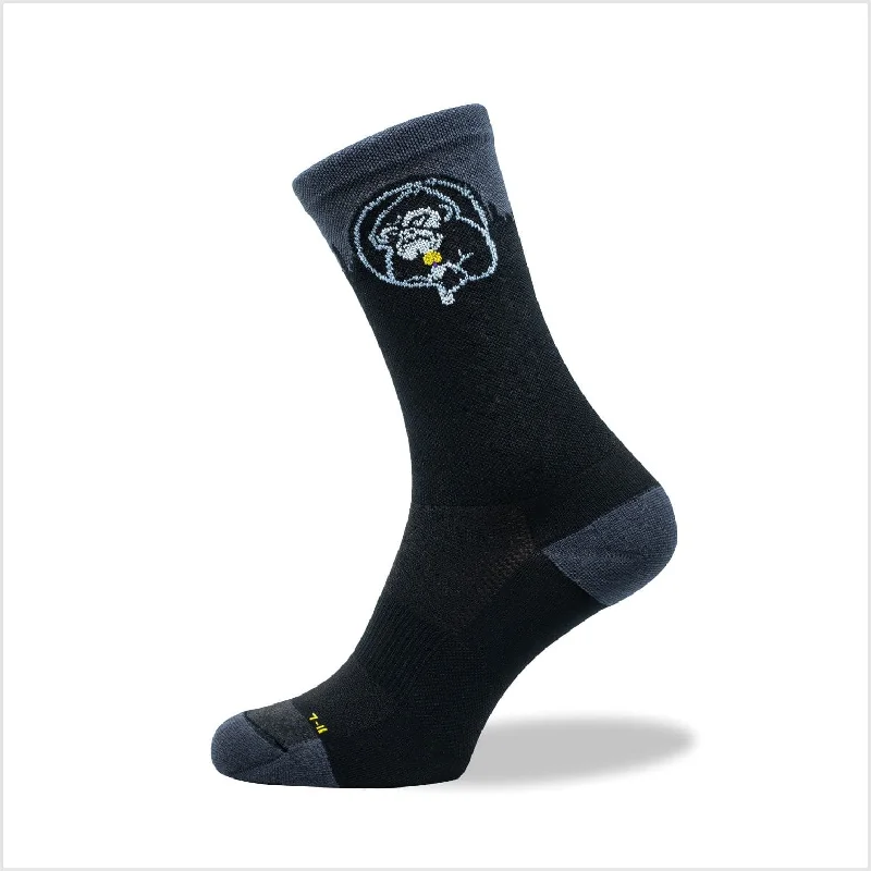 Grumpy Monkey Load Shedding Socks Black