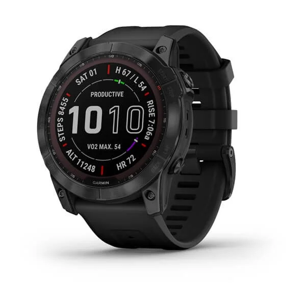 Garmin Fenix 7X Sapphire Sol Black Band Dlc Ti