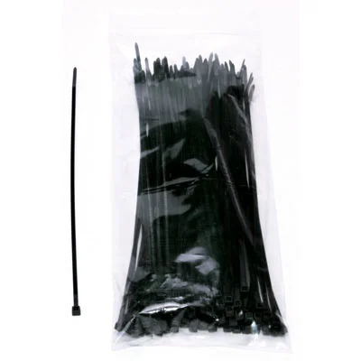 Wmfg Zipties - Bag Of 100 Black,200Mm X 2.5Mm Single Use Zip Ties Wheels Mfg. Tools