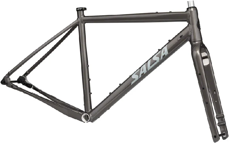 Salsa Stormchaser Frameset - 700c Aluminum Metallic Black 56cm