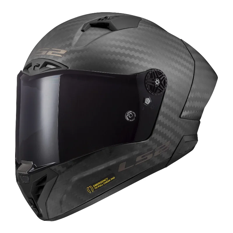 LS2 FF805C THUNDER CARBON GP FIM HELMET - MATTE BLACK