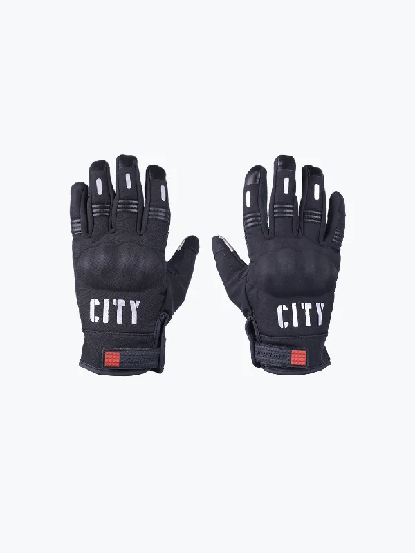 City Full Gloves Touch Black