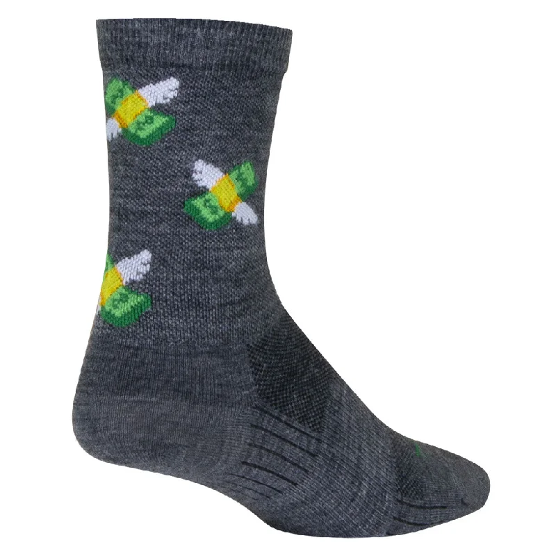 Sockguy Cha Ching Wool Socks 9-13 Grey