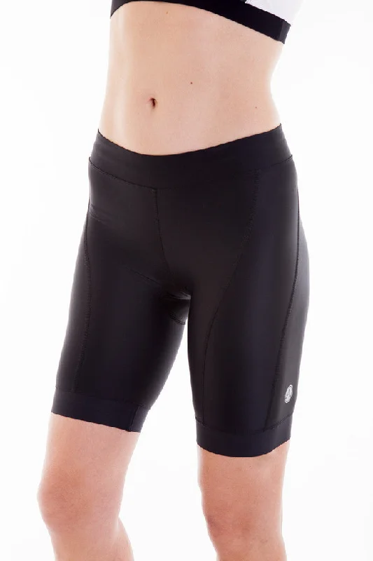 Alii Lifestyle Giada Black Compression Bike Short - 9 Inch (X-Large)