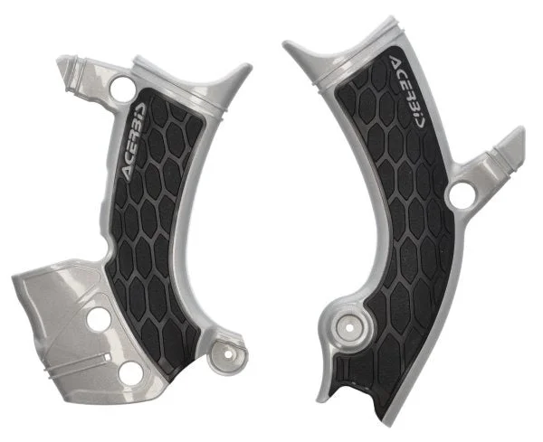 ACERBIS X-GRIP FRAME GUARDS (SILVER-BLACK) -YZ250F /YZ450F