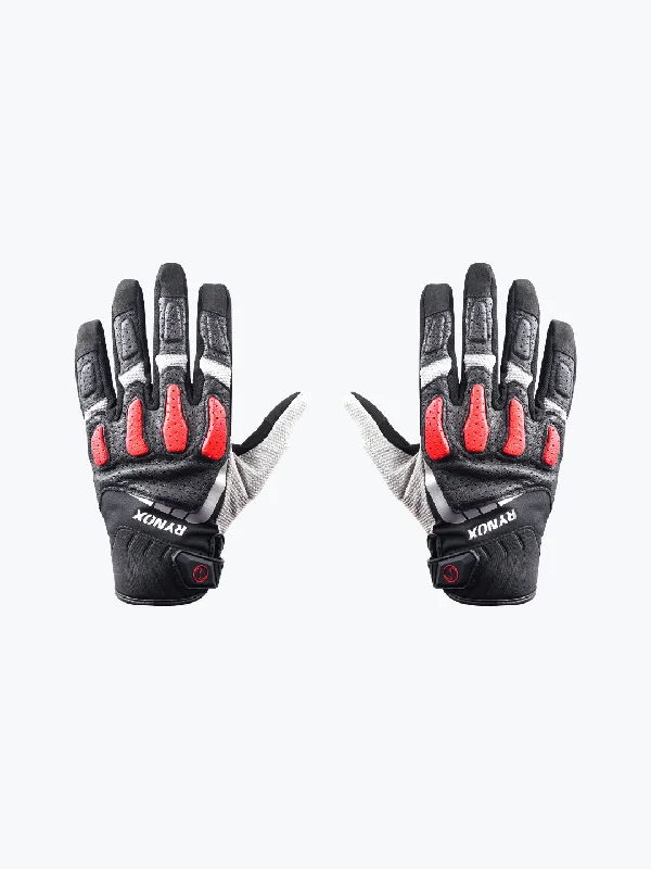 Rynox Ridge Pro Offroad Gloves Black Red