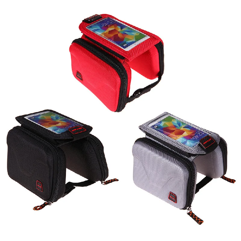 Outdoor MTB Road Bicycle Top Tube Pannier Frame Saddle Bag 5.5inch Smart Phone Bag Bike Tube Bag Bicycle Pouch Phone Holder