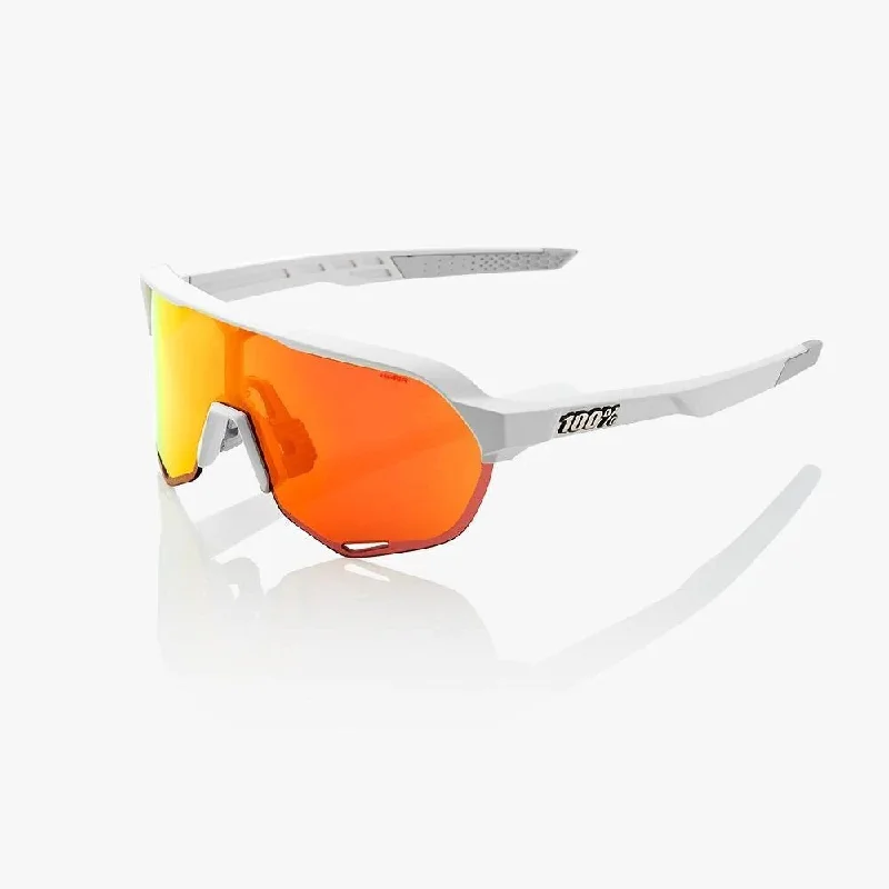 100% Sunglasses S2 Soft Tact Off White Hiper Red