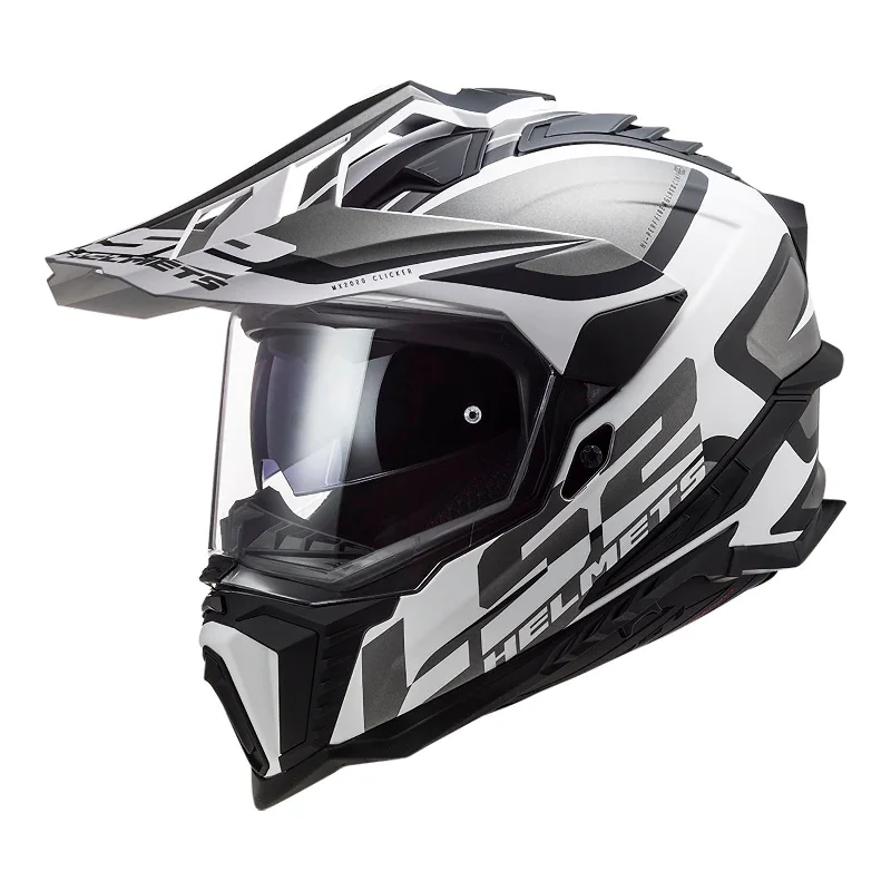 LS2 MX701 EXPLORER HPFC ALTER HELMET - MATTE BLACK/WHITE