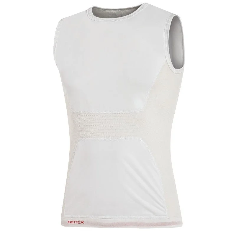 Maglia intima senza maniche Biotex Antivento Seamless - Bianco