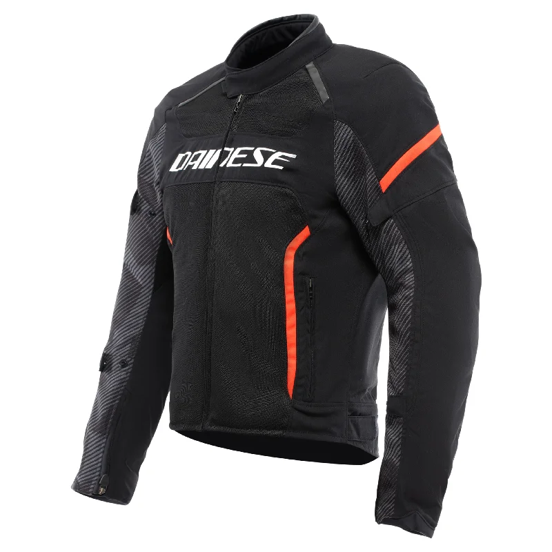 DAINESE AIR FRAME 3 TEXTILE JACKET - BLACK/BLACK/RED FLUO