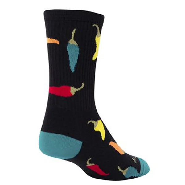 Sockguy Peppers Crew Socks 9-13 Black