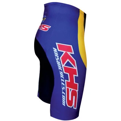 Khs Team Shorts,Xlg,38-41 8Pnl,8Oz Lycra,Padded Chamois Team Short/Bib Khs Apparel